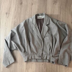 Chloe Classic Gray Suit Jacket